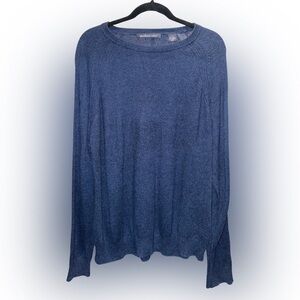 Northern Isles Men’s Silk Cashmere Blend Blue Sweater XL
